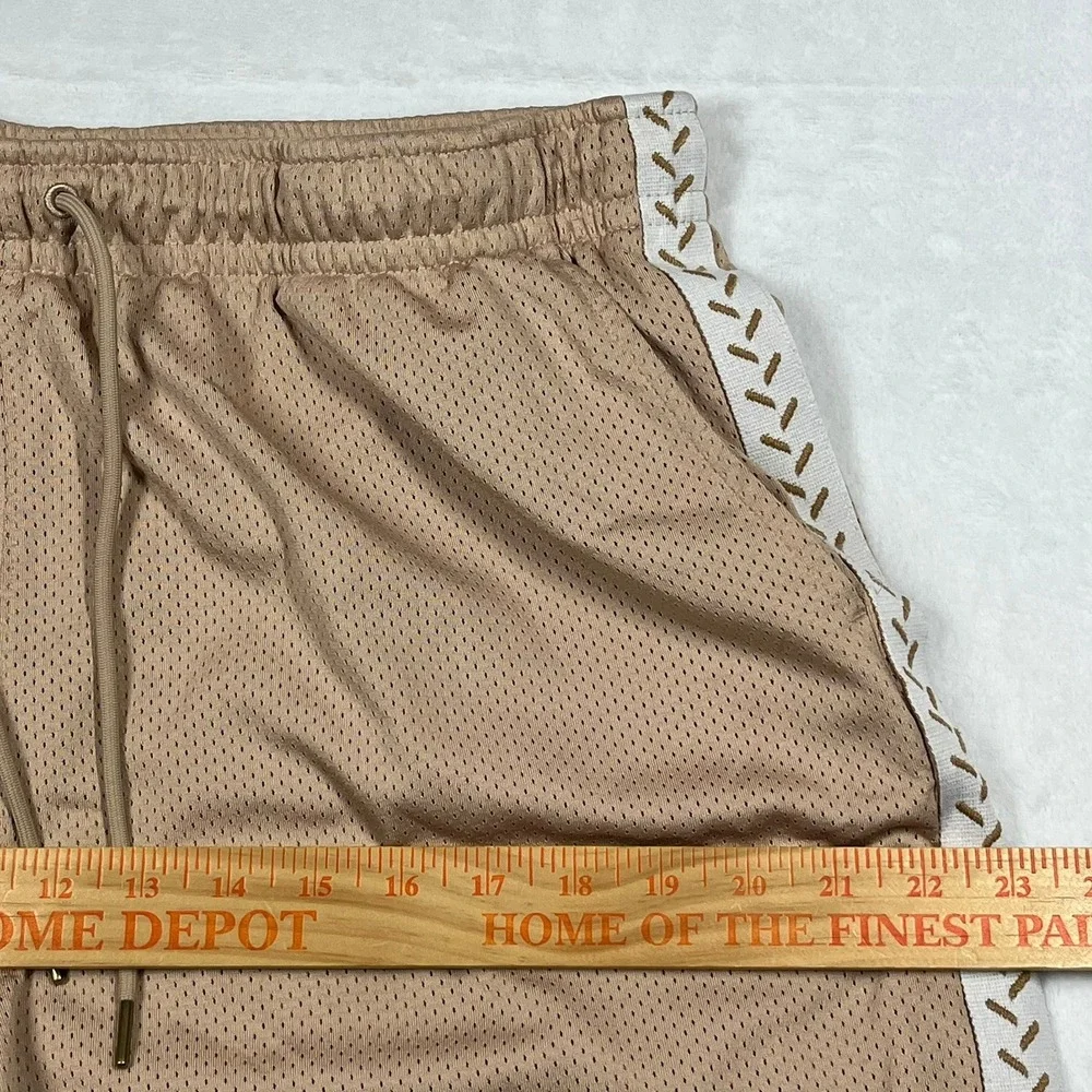 Jordan Mesh Basketball Shorts Mens XL Tan Side Tape Jumpman FN4611-244